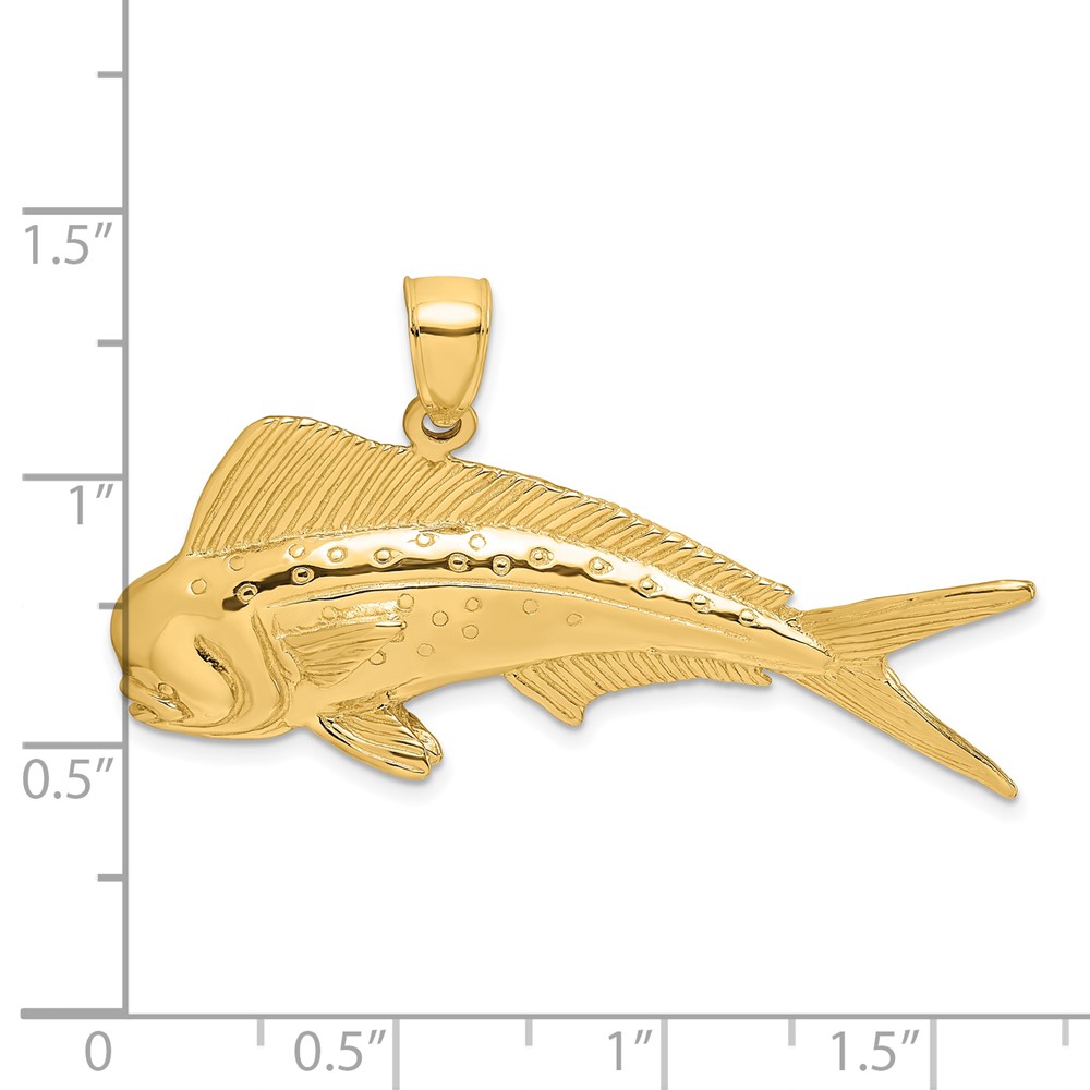 10K 2-D Male Dorado (Mahi-Mahi) Charm (10K8119)
