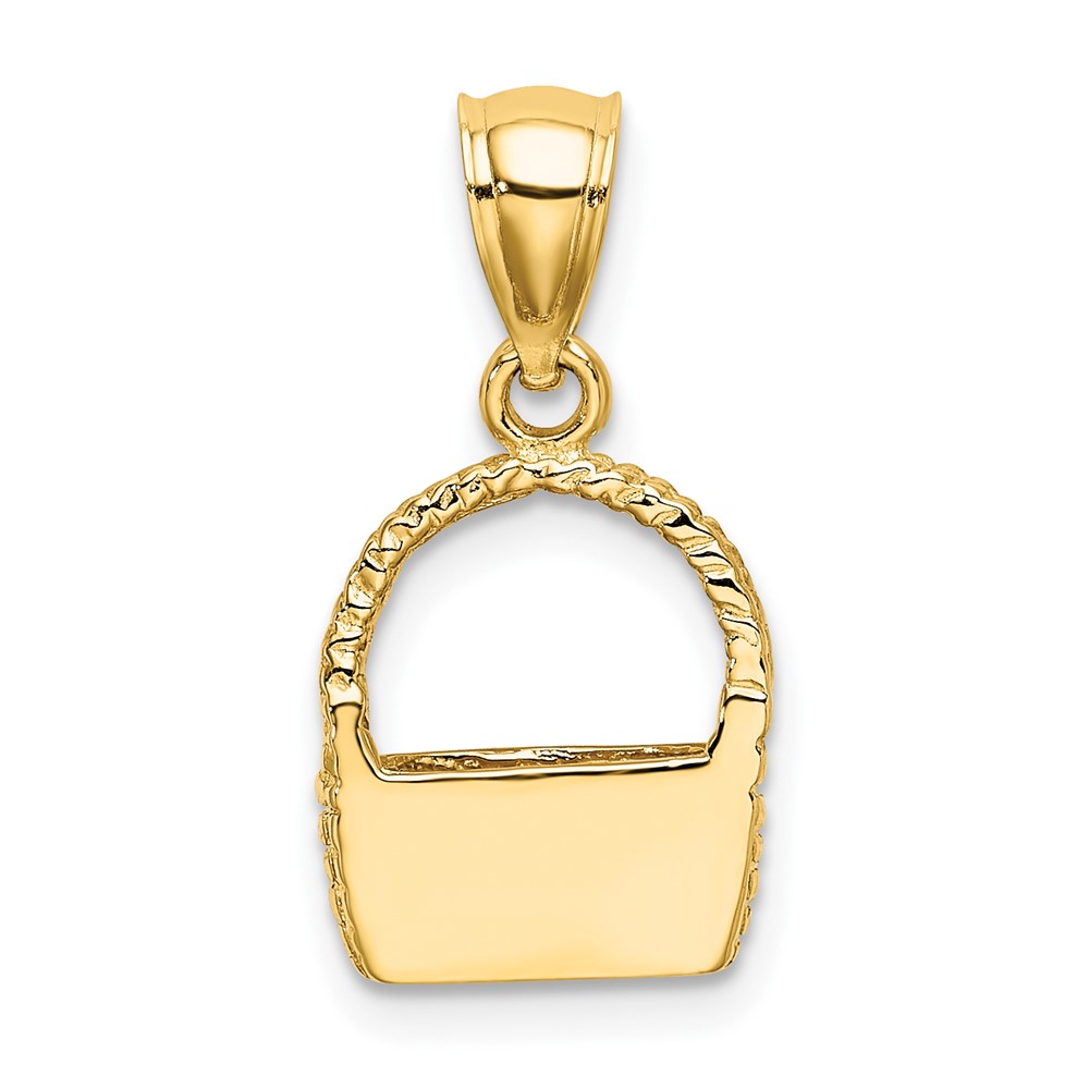 10K 2-D Flat Back Basket Charm (10K8139)