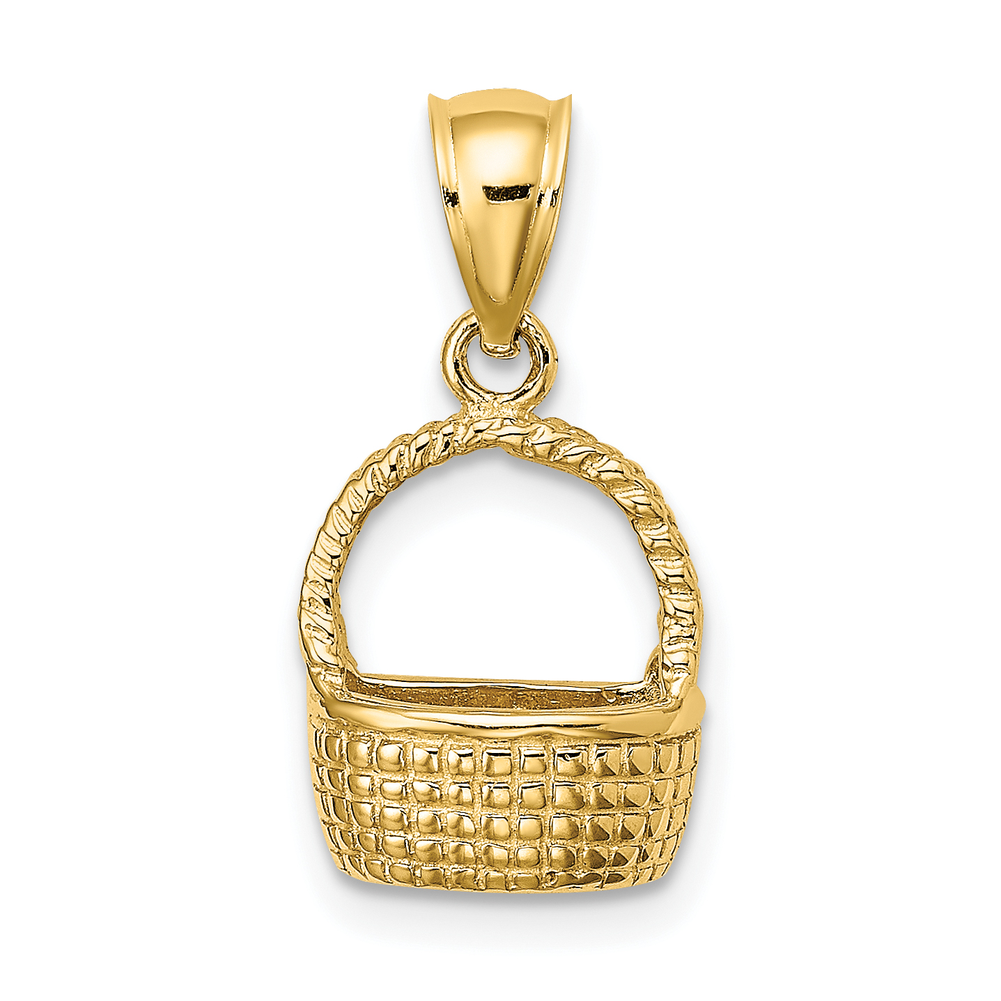10K 2-D Flat Back Basket Charm (10K8139)