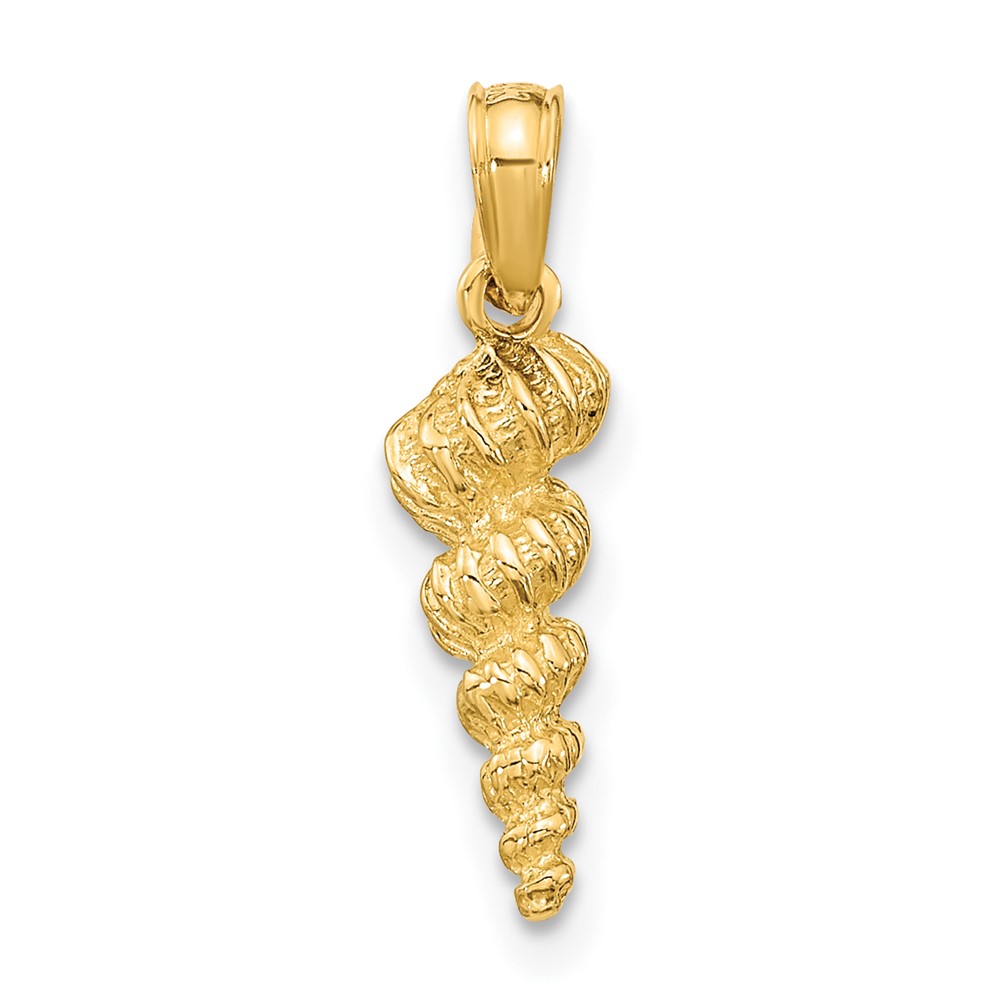 10K 3-D Mini Common Wentletrap Shell Charm (10K8144)