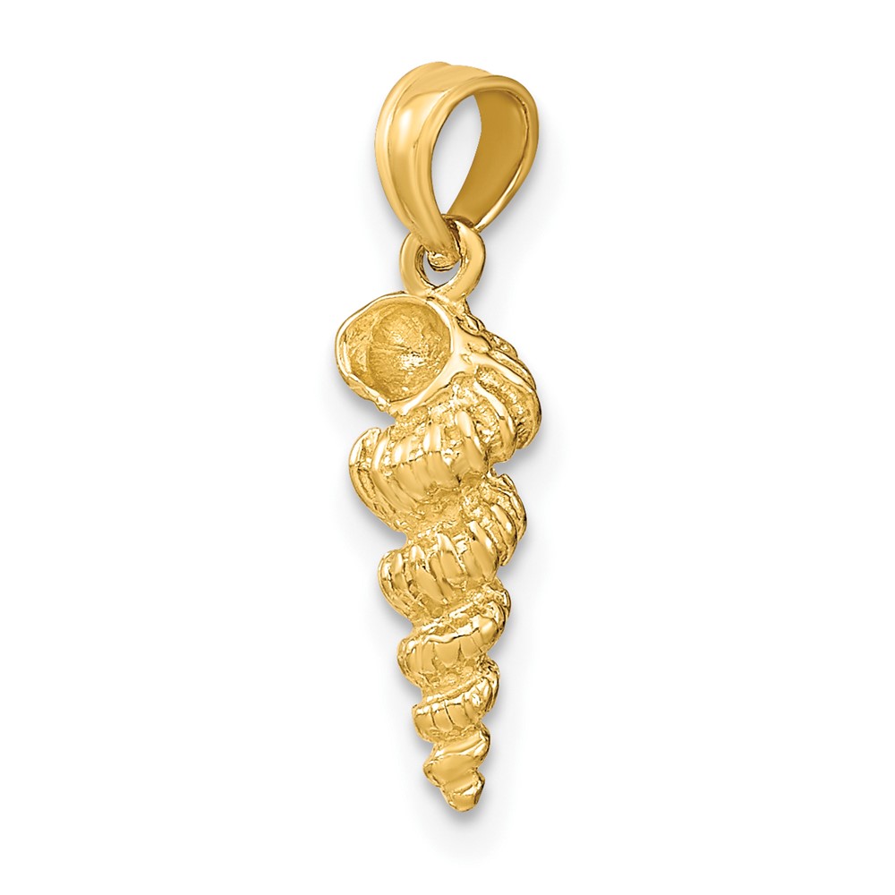 10K 3-D Mini Common Wentletrap Shell Charm (10K8144)