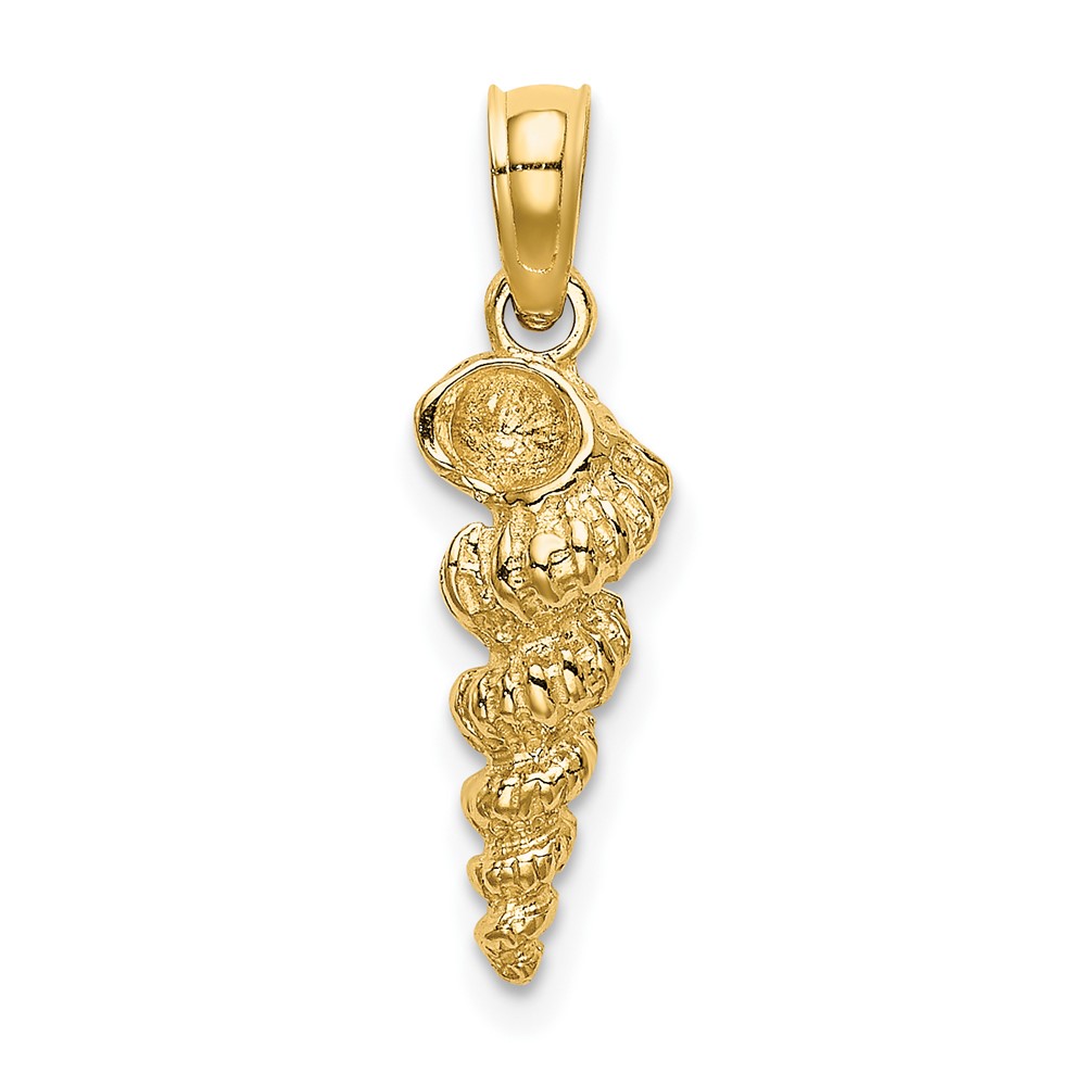 10K 3-D Mini Common Wentletrap Shell Charm (10K8144)
