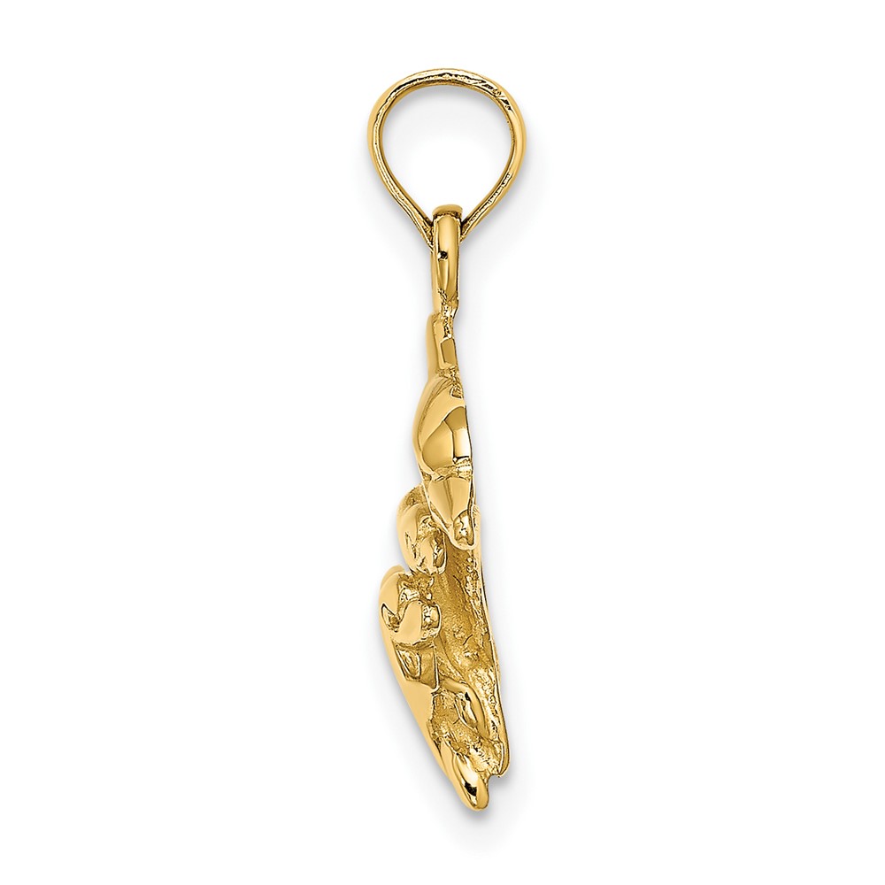 10K Dolphin w/ 2 Baby Dolphins Charm (10K8234)