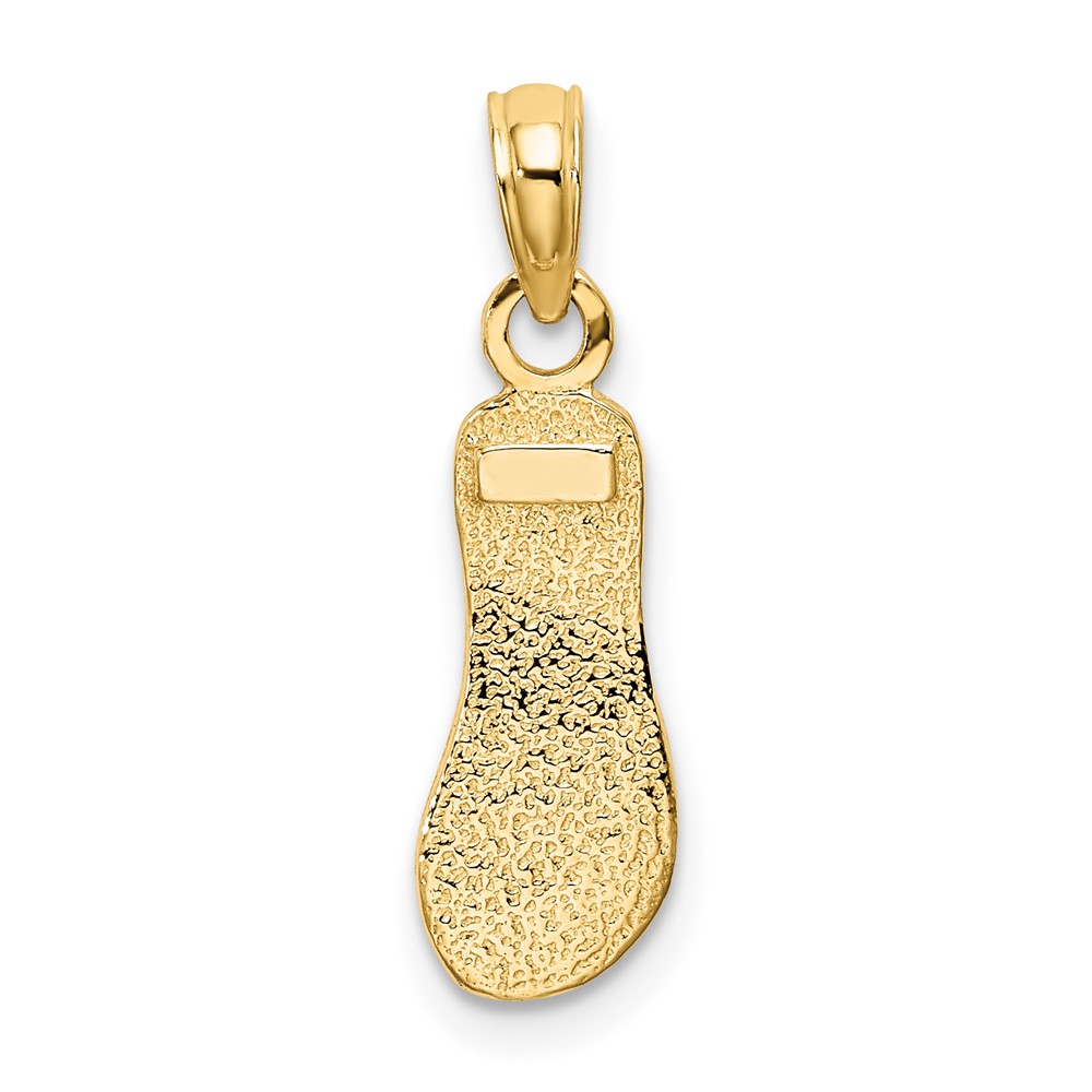 10K Textured Straps Single Flip-Flop Charm (10K8251)