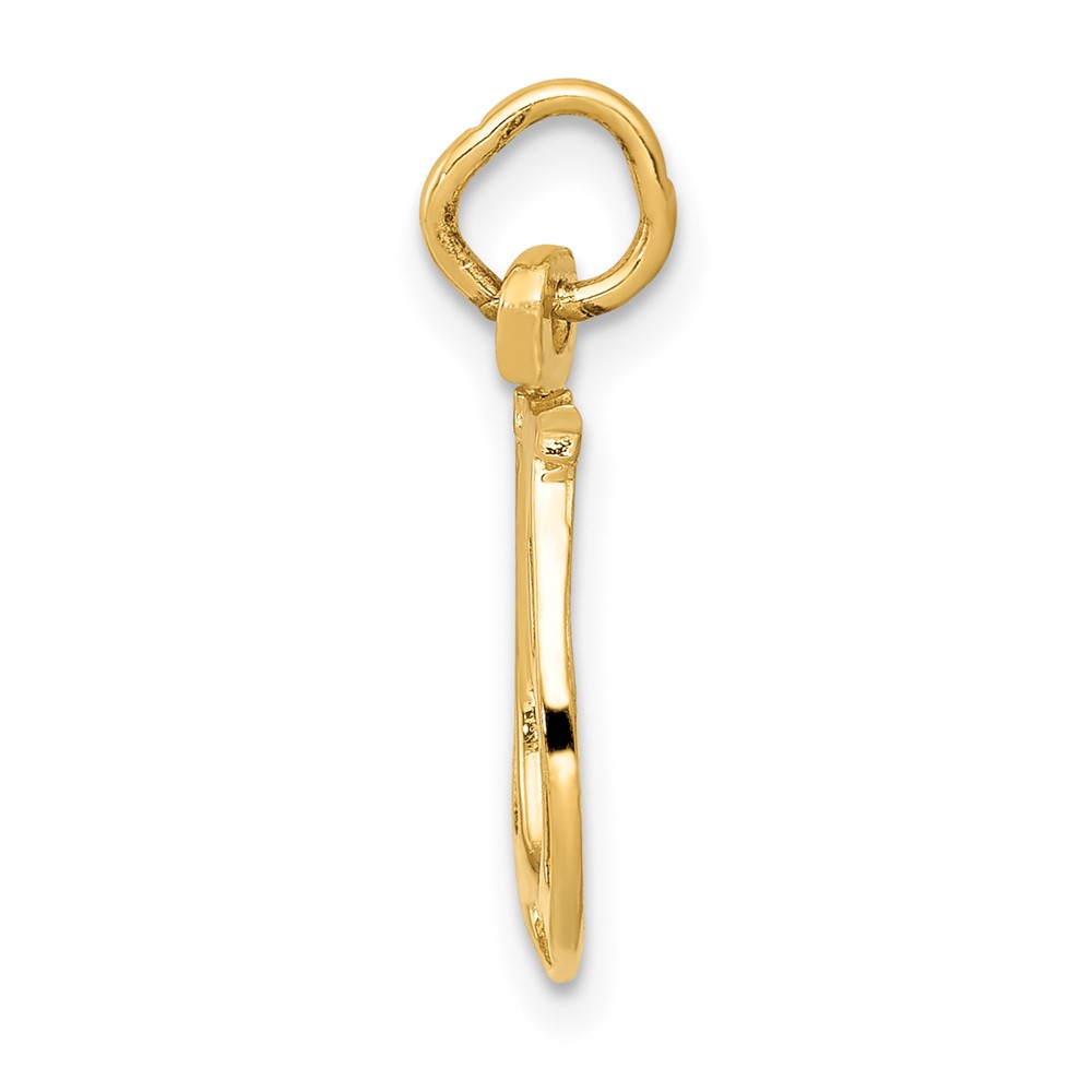 10k Solid Polished Horseshoe Charm (10K830)