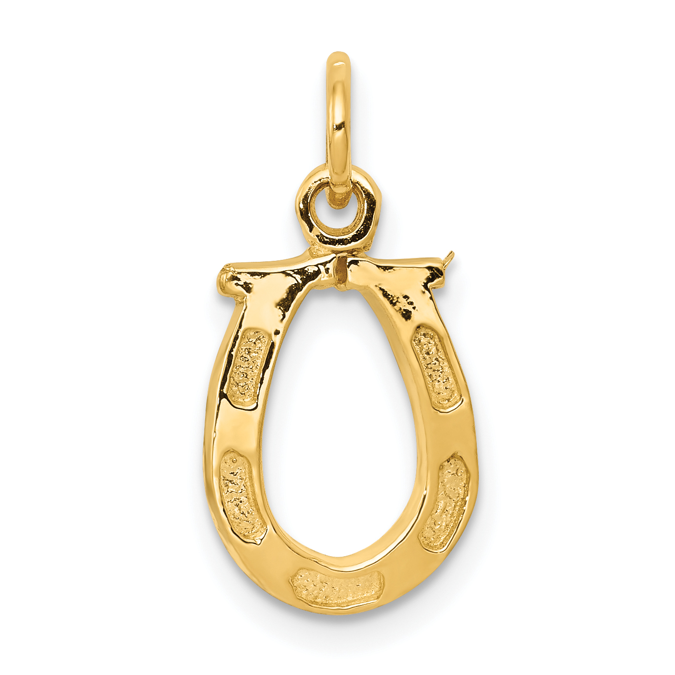 10k Solid Polished Horseshoe Charm (10K830)