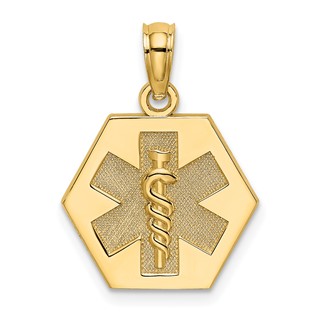 Gold Polished Medical Pendants