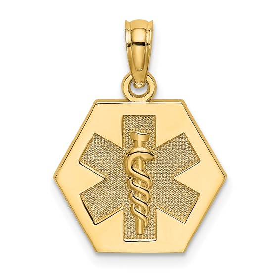 Gold Polished Medical Pendants