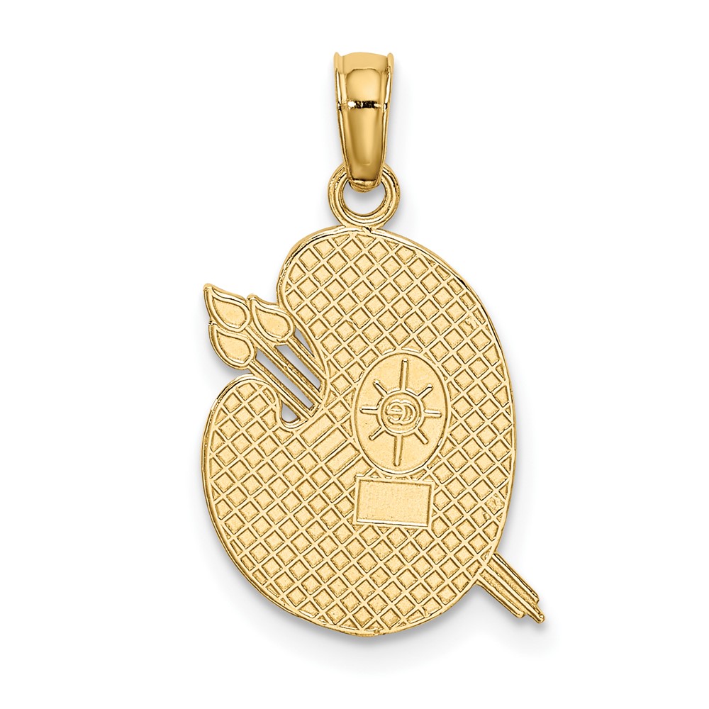 10K Engraved Textured Painters Pallet Charm (10K8320)