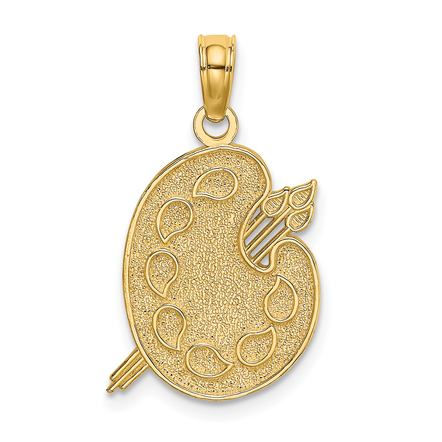 10K Engraved Textured Painters Pallet Charm (10K8320)