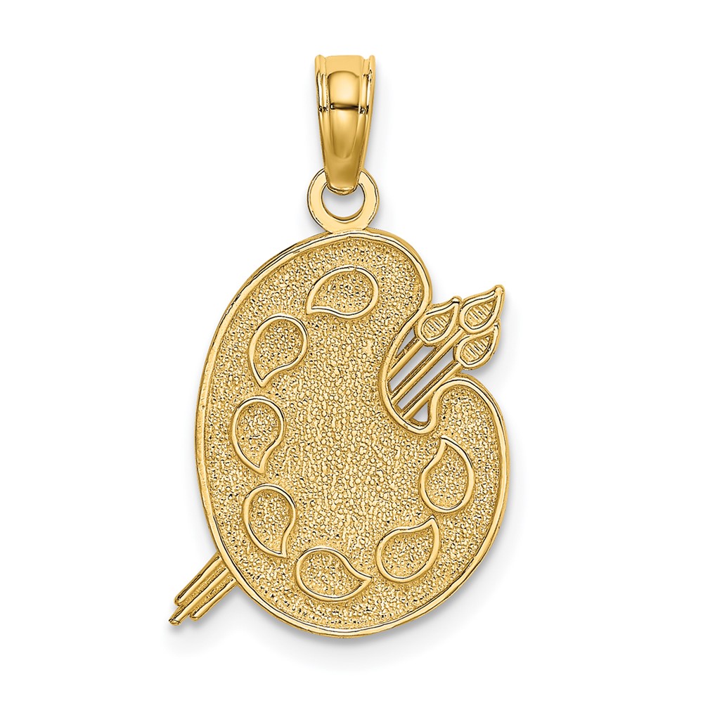 10K Engraved Textured Painters Pallet Charm (10K8320)