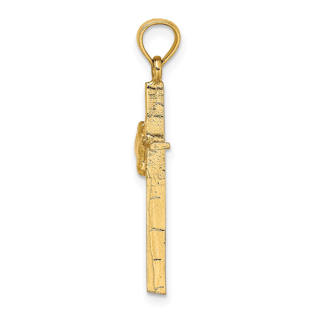 10K Dove On Stick Cross Charm (10K8330)