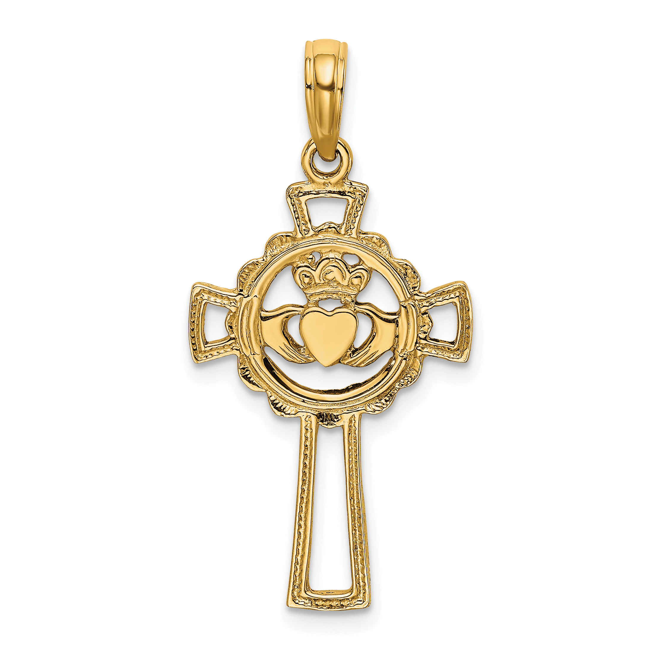 10K Claddagh Cross Charm (10K8335)