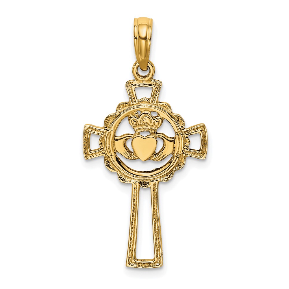 10K Claddagh Cross Charm (10K8335)