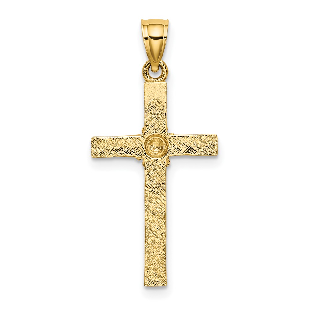 10K Cross w/ Flower Charm (10K8336)