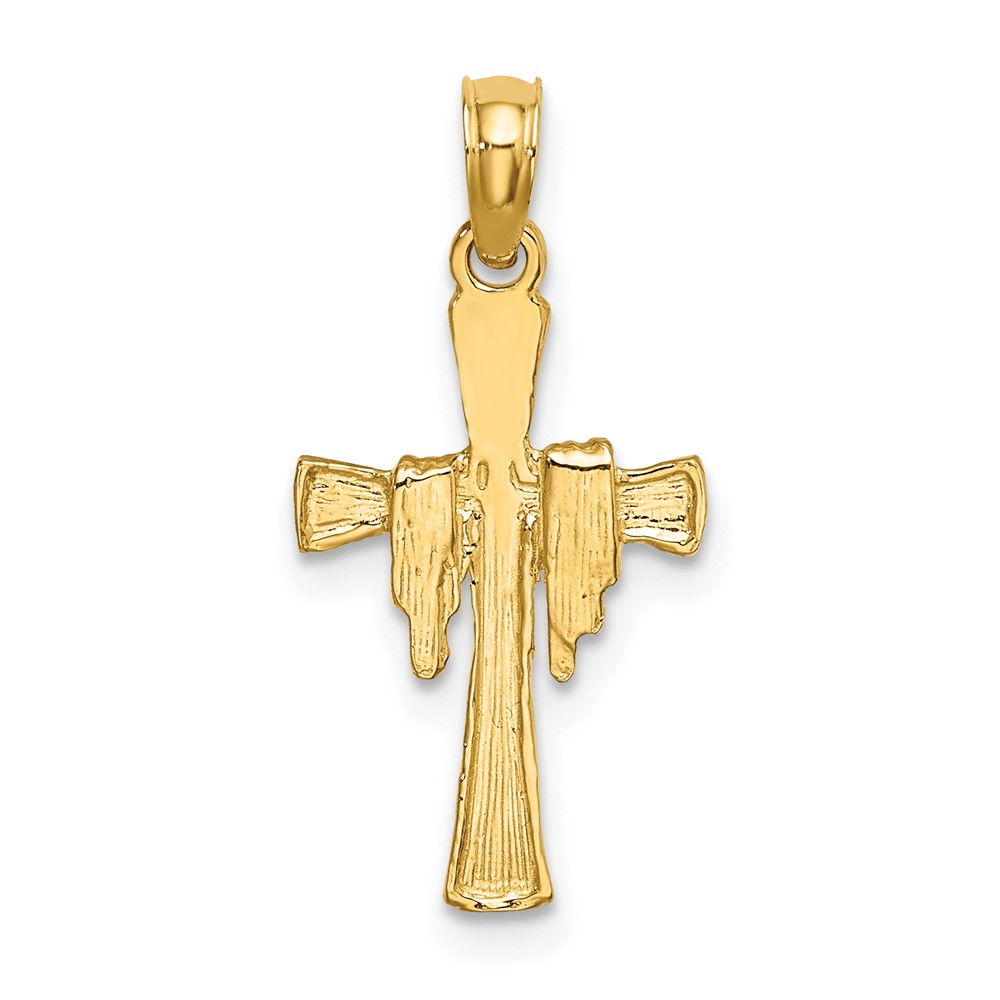 10K Cross w/ Drape Charm (10K8344)