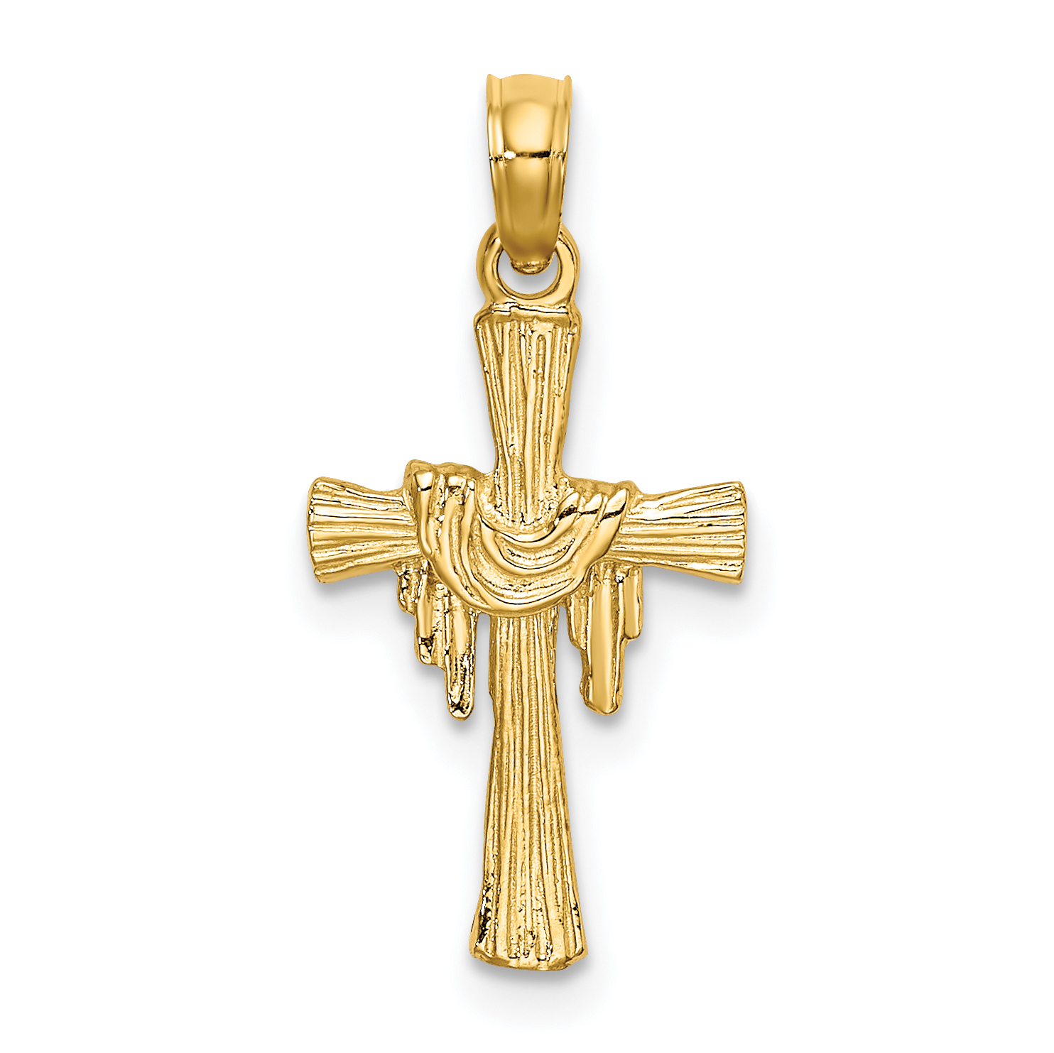 10K Cross w/ Drape Charm (10K8344)