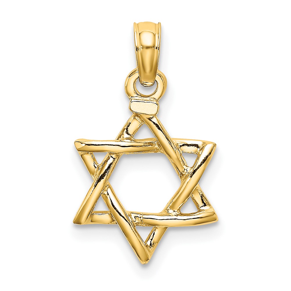 10K Polished Star Of David Charm (10K8356)
