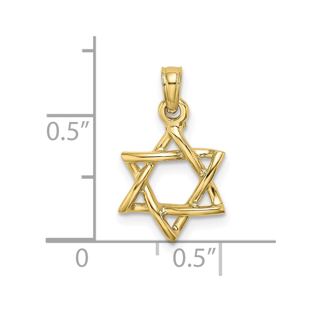 10K Polished Star Of David Charm (10K8356)