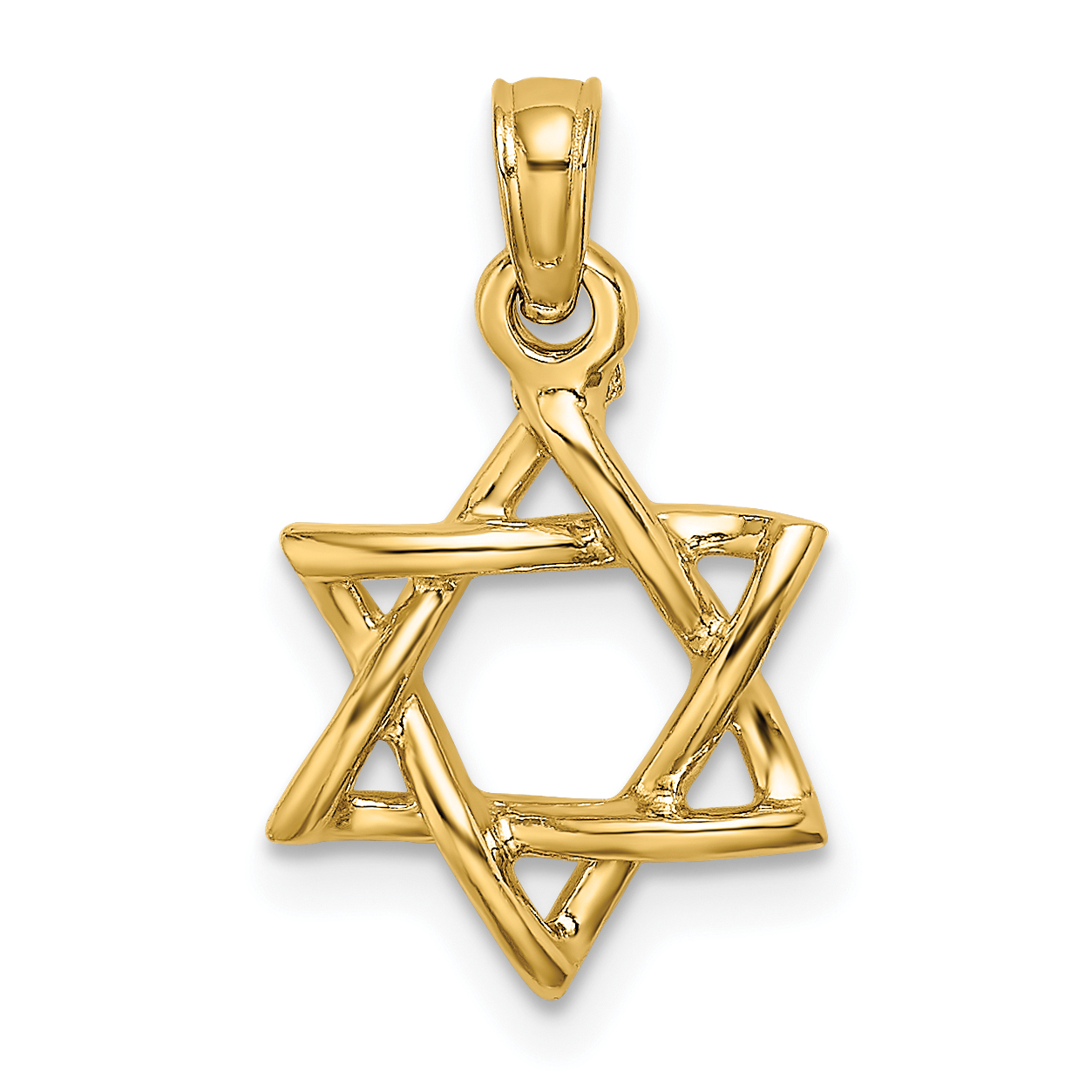 10K Polished Star Of David Charm (10K8356)