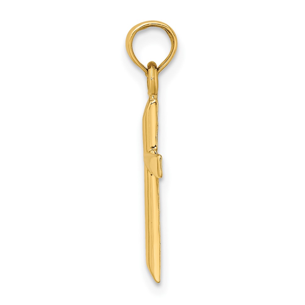 10K Polished Cross Charm (10K8375)