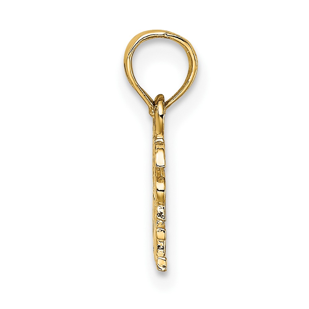 10K Polished / Engraved JESUS HEART ME Charm (10K8379)