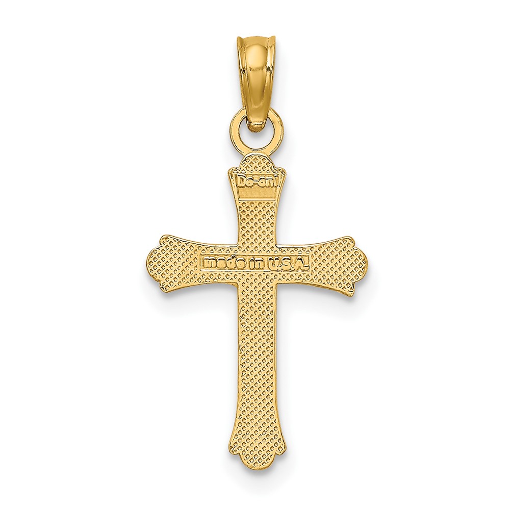 10K Polished Cross Charm (10K8396)