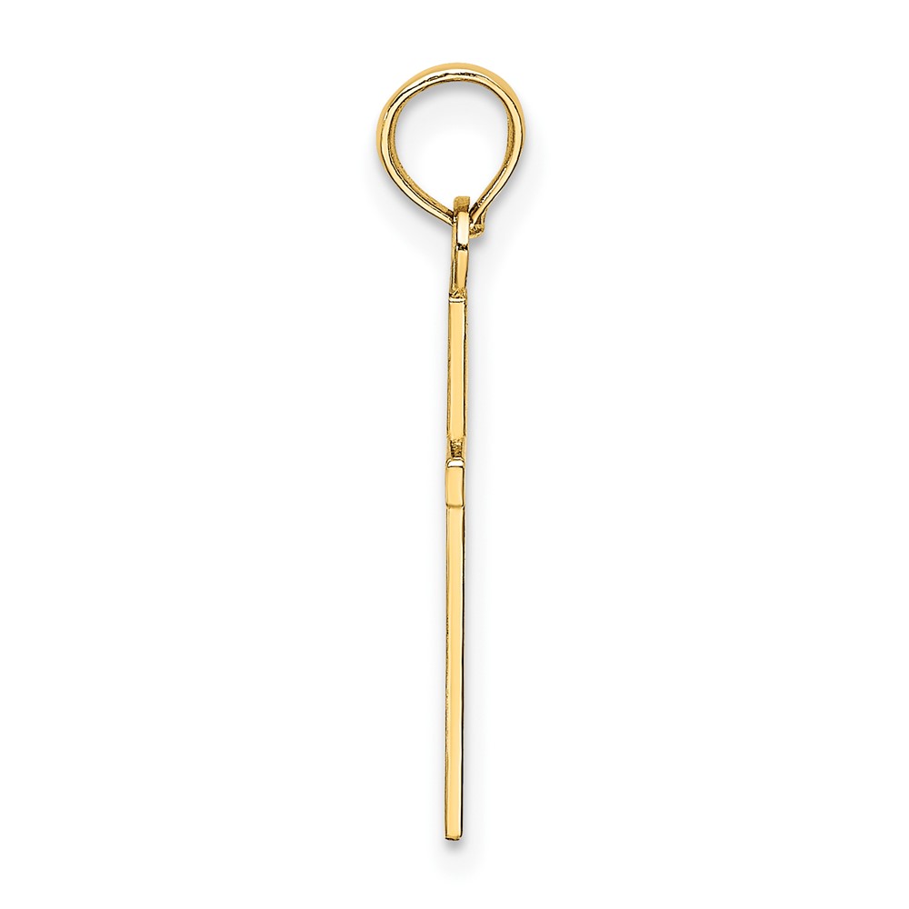 10K Polished Small Cross Charm (10K8410)