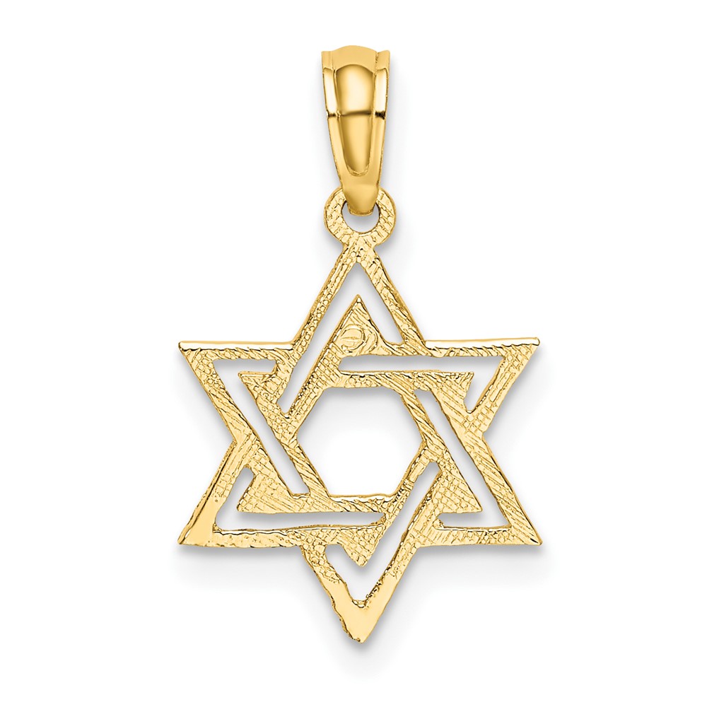 10K Polished Star Of David Charm (10K8418)
