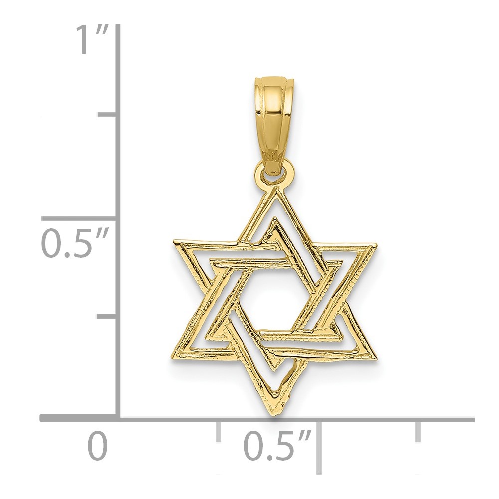 10K Polished Star Of David Charm (10K8418)