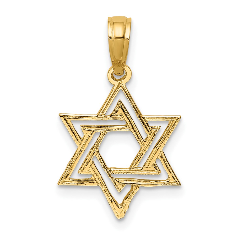 10K Polished Star Of David Charm (10K8418)