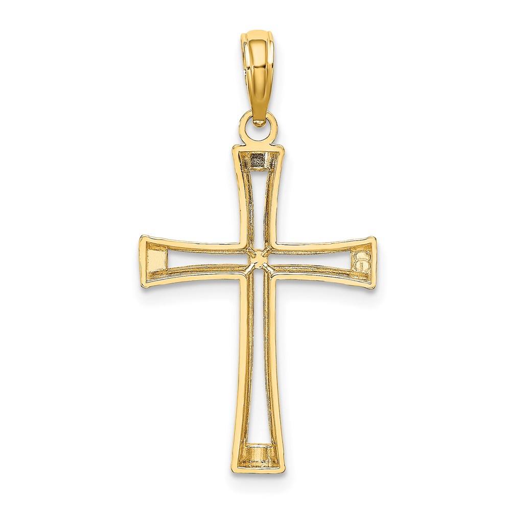 10K Polished and Cut-Out Cross (10K8421)