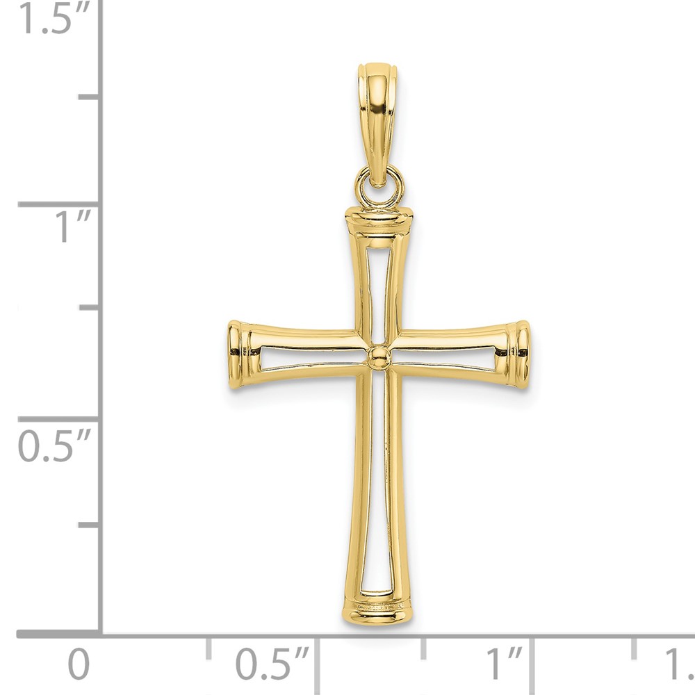 10K Polished and Cut-Out Cross (10K8421)