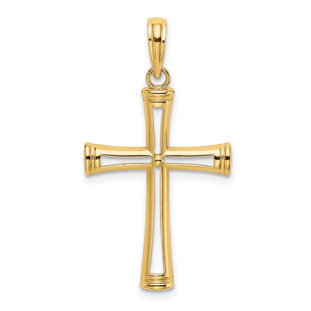 10K Polished and Cut-Out Cross (10K8421)