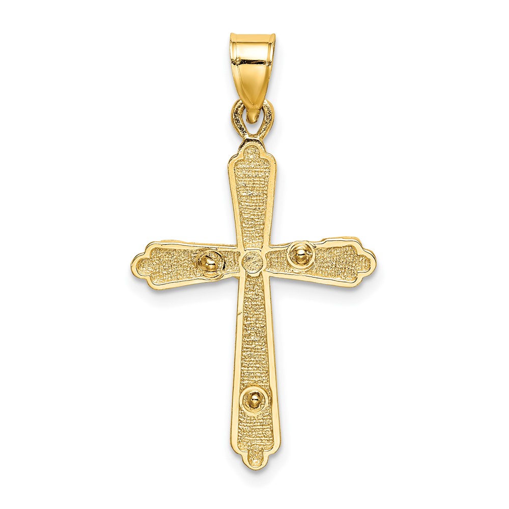 10K Textured Crucifix Charm (10K8437)