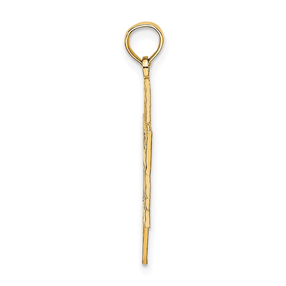10K Star of David W/ Chai Center  Charm (10K8448)