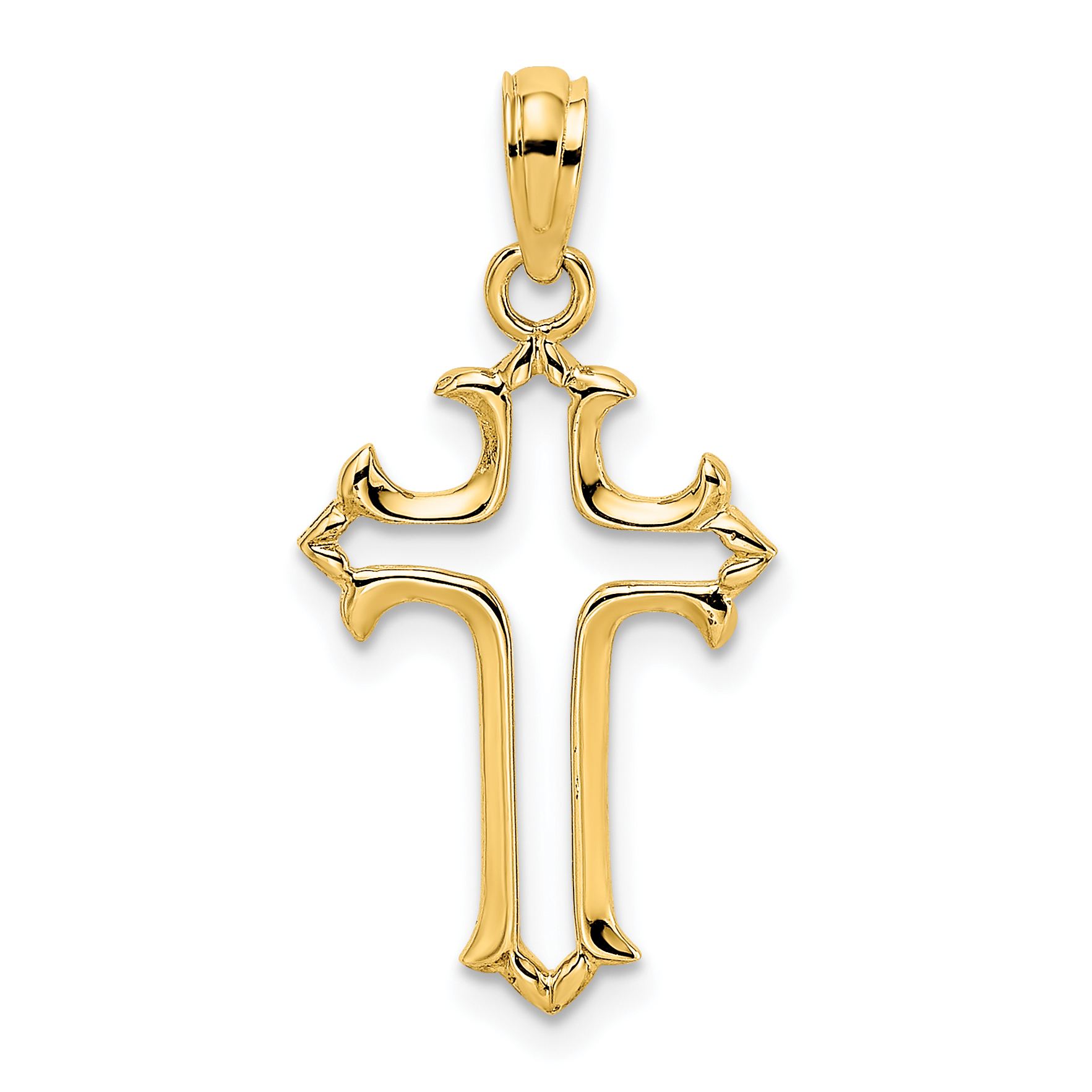 10K Cut-Out Cross Charm (10K8486)