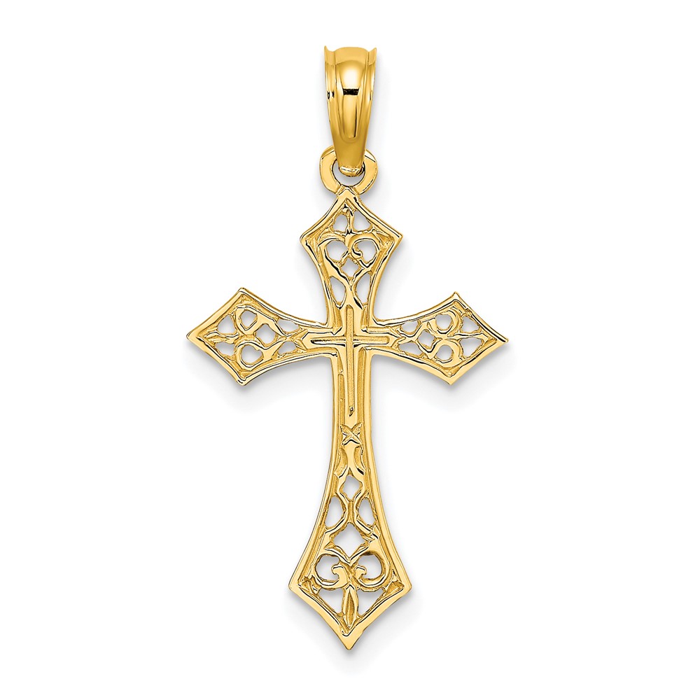 10K Filigree Cross Charm (10K8495)
