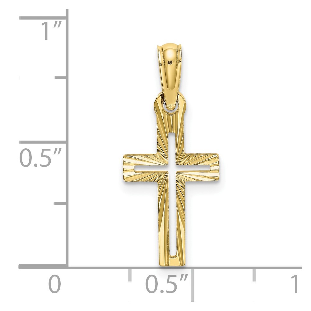 10K D/C Cross Charm (10K8499)