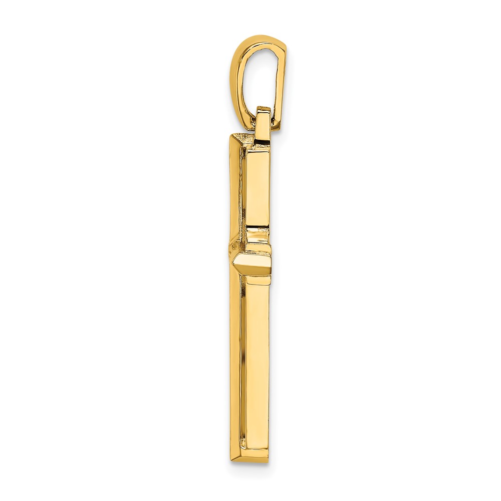10K Polished Cross Charm (10K8501)