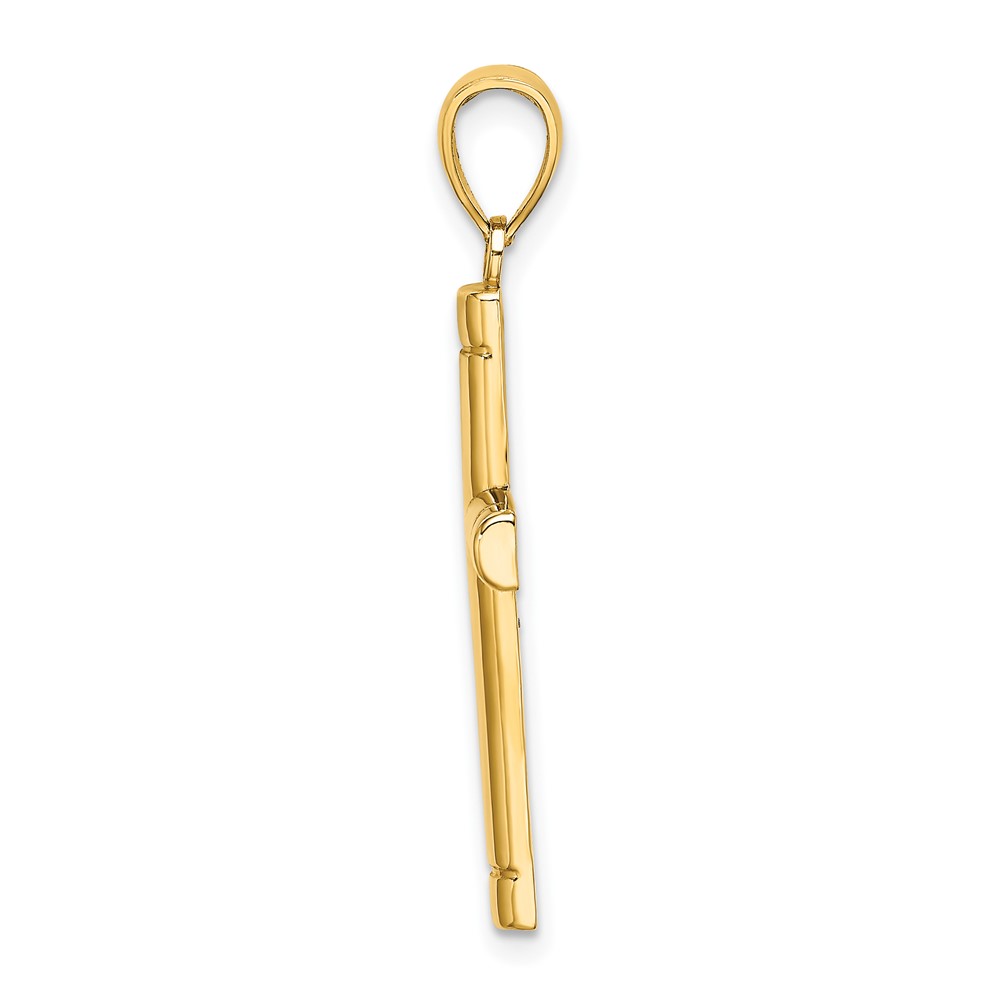 10k Tubular Cross Pendant (10K8502)