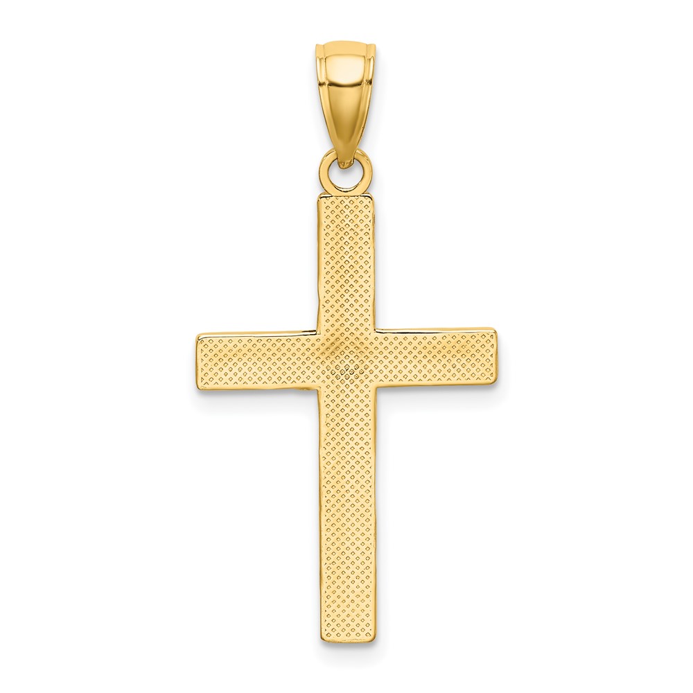 10k Tubular Cross Pendant (10K8502)
