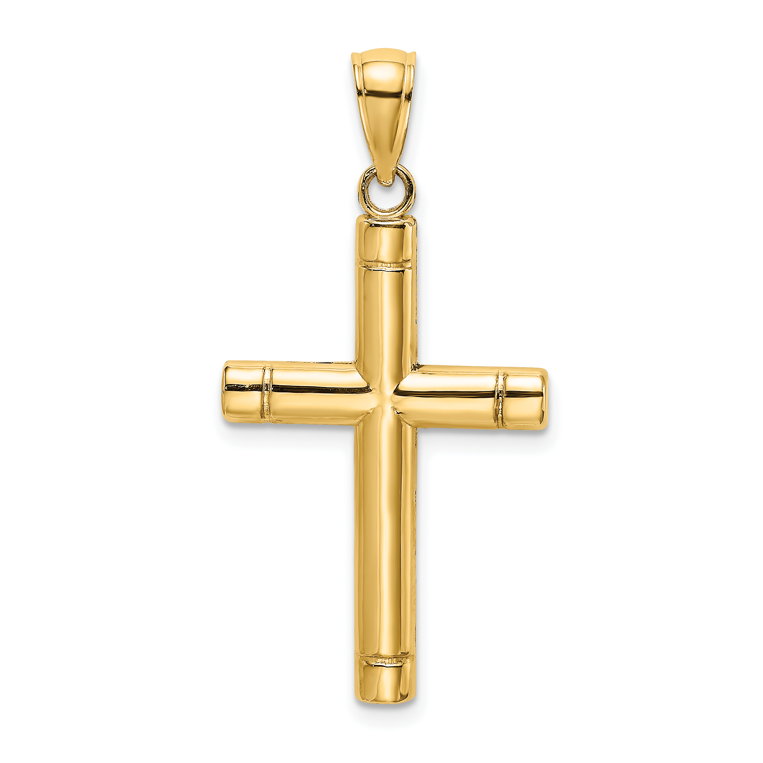 10k Tubular Cross Pendant (10K8502)