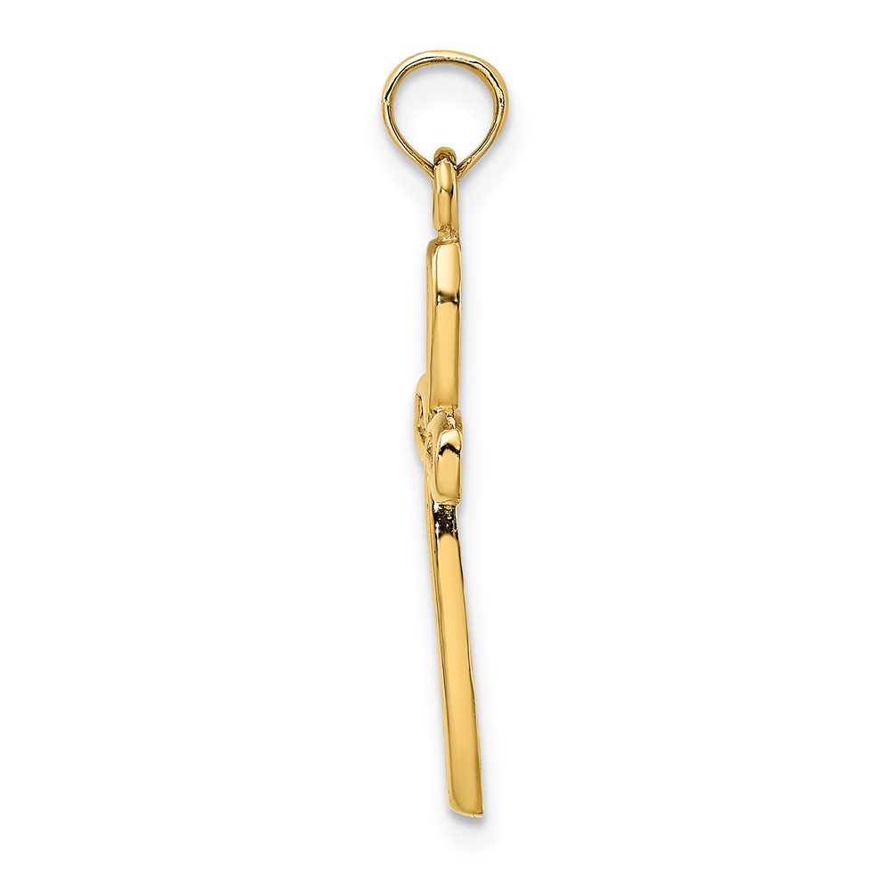 10K Cross w/ Filigree Center Charm (10K8515)