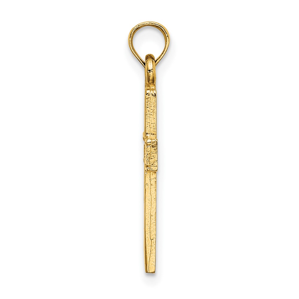 10K Polished and Cut-Out Cross Charm (10K8517)