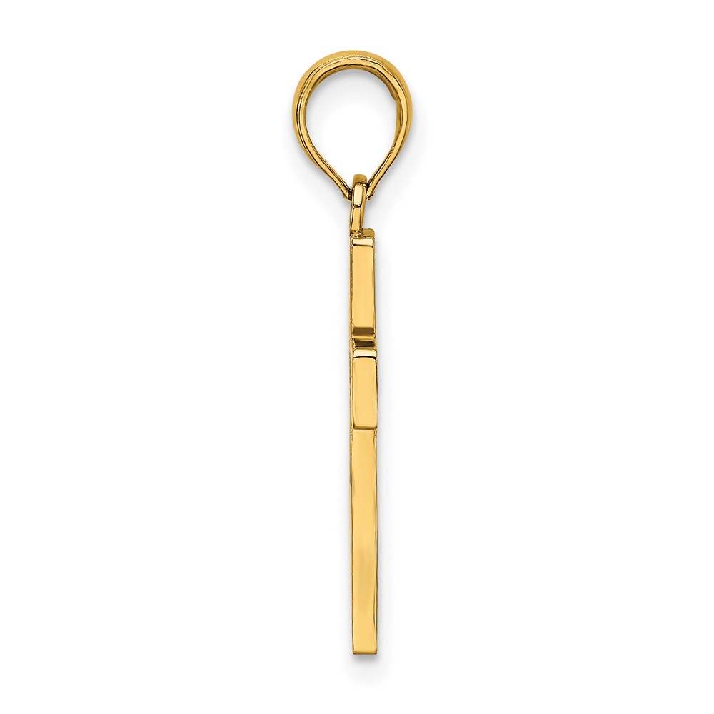 10K Polished Cut-Out Cross Charm (10K8522)