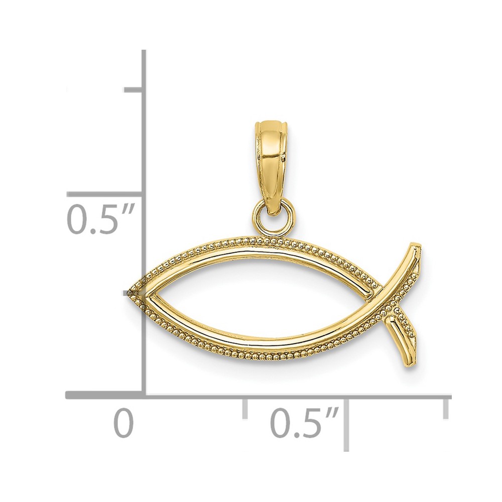 10K Ichthus Charm (10K8530)
