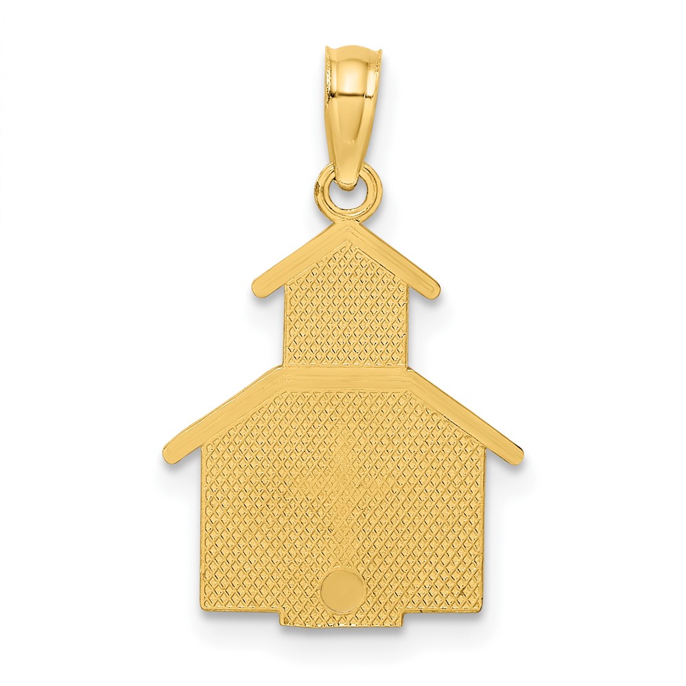 10K Church w/ Cross On Door Charm (10K8561)