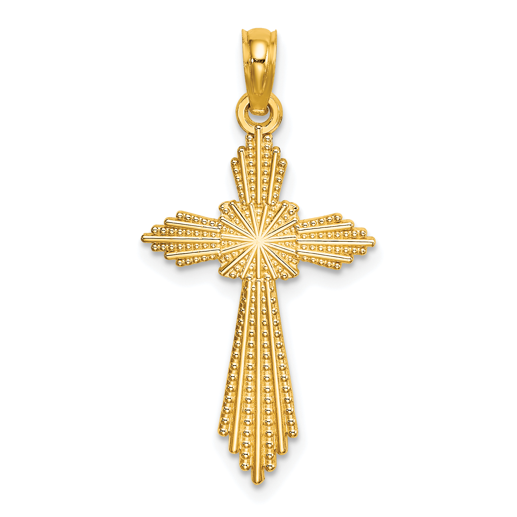 10K w/ Pointed Ends Fancy Cross Charm (10K8570)