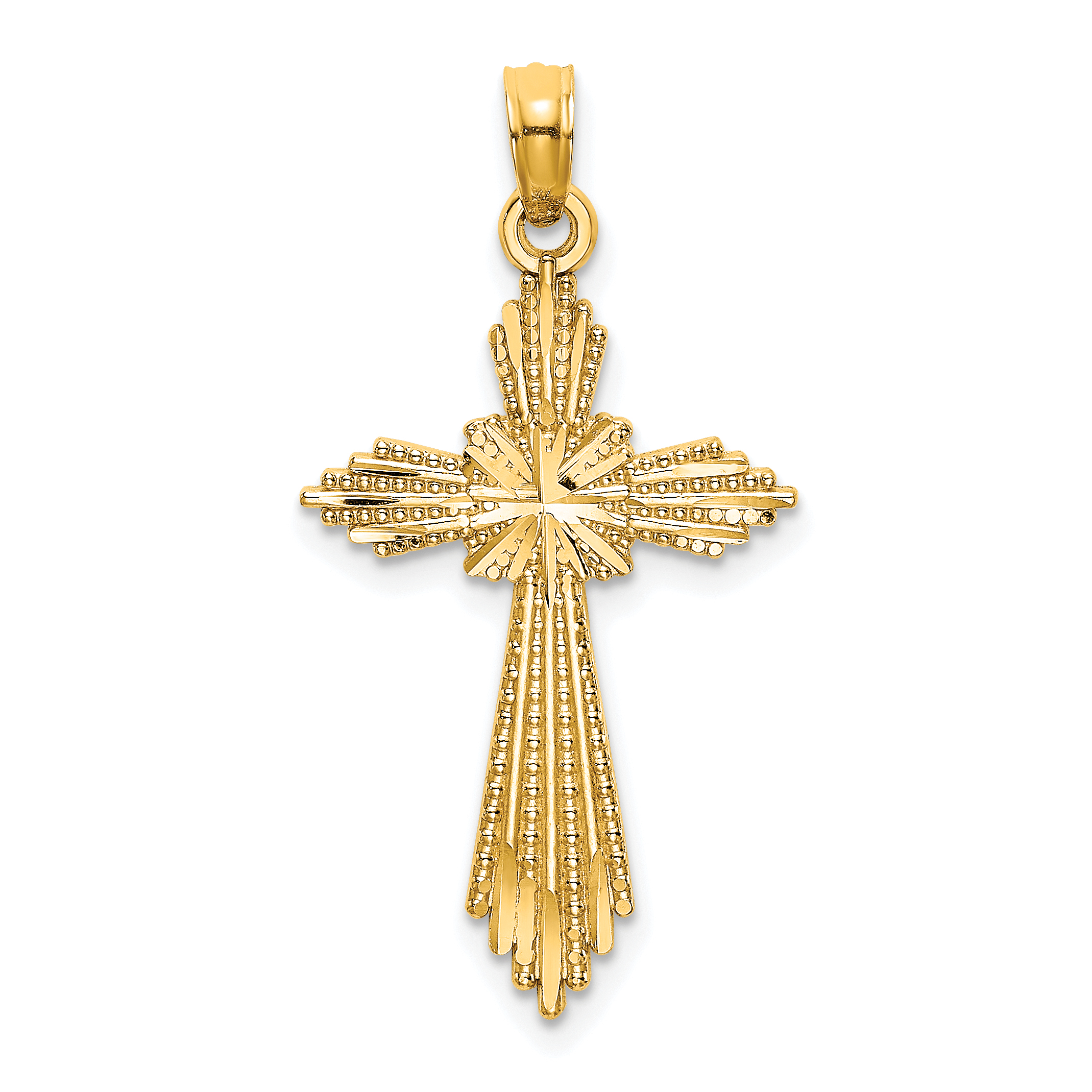 10K Fancy D/C Cross Charm (10K8571)